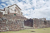 Chinchero, Incan walls of the ancient palace of Tpac Yupanqui with trapezoidal niches